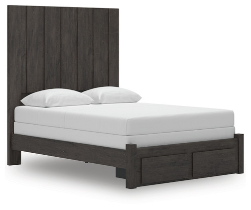 Fraluna - Charcoal - Queen Panel Storage Bed (PCB3370B4) by Ashley