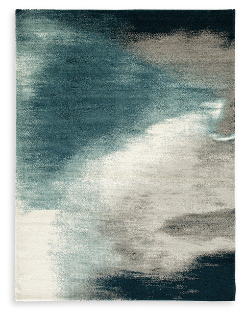 Brentward - Blue/Gray/Ivory - 5' x 7' Rug (R407082) by Ashley