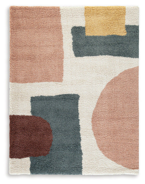 Flynnwick - Cream/Pink/Gray - 5' x 7' Rug (R407182) by Ashley