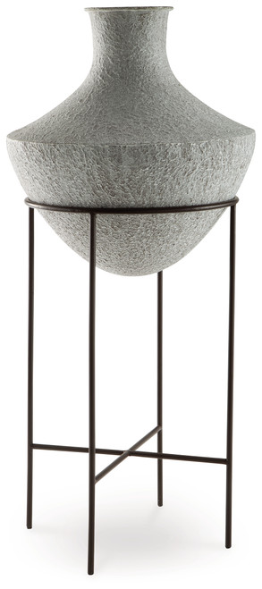 Estonbank - Distressed Cream - Vase (A2000748) by Ashley