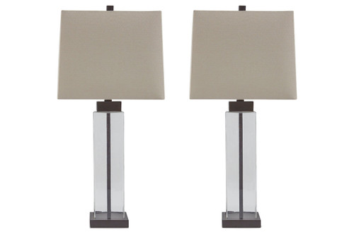 Alvaro Clear/Bronze Finish Table Lamp (Set of 2) (L431374) by Ashley