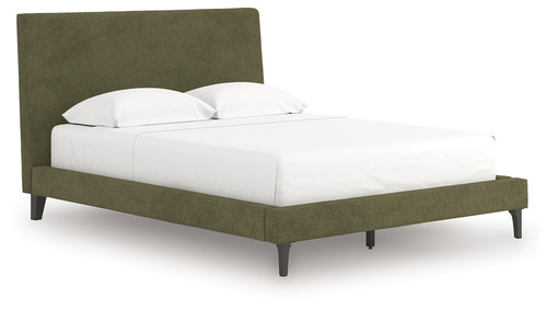 Chirason - Sage Green - Queen Upholstered Bed with Roll Slats (PCB3367-81) by Ashley