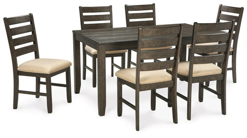 Rokane - Brown - Dining Table and Chairs (Set of 7) (D397-425) by Ashley