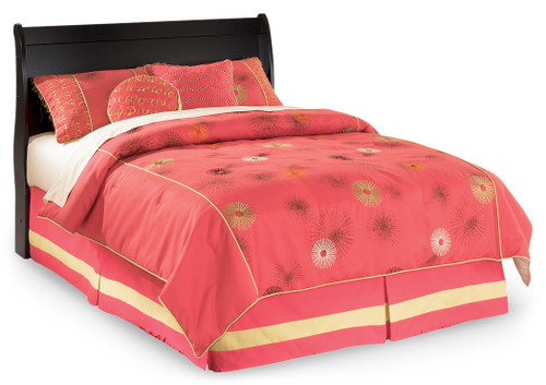 Huey Vineyard - Black - Full Sleigh Headboard (B128-87) by Ashley