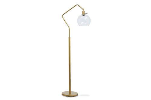 Marilee - Antique Brass Finish - Floor Lamp (L207151) by Ashley