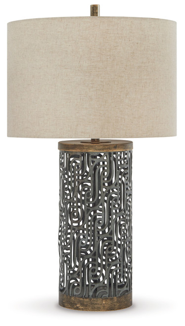 Dayo - Gray/Gold Finish - Table Lamp (L207364) by Ashley