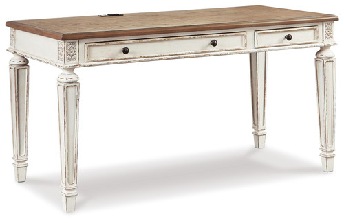 Realyn - White/Brown - 60" Home Office Desk (H743-34) by Ashley