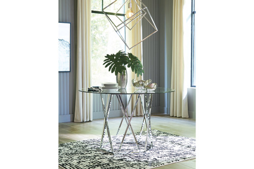 Madanere - Chrome Finish - Dining Table (D275-15) by Ashley