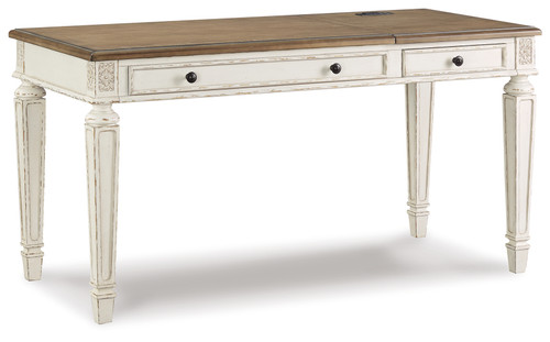 Realyn - White/Brown - Home Office Lift Top Desk (H743-134) by Ashley