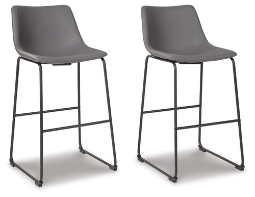 Centiar - Gray - Pub Height Bar Stool (Set of 2) (D372-830) by Ashley
