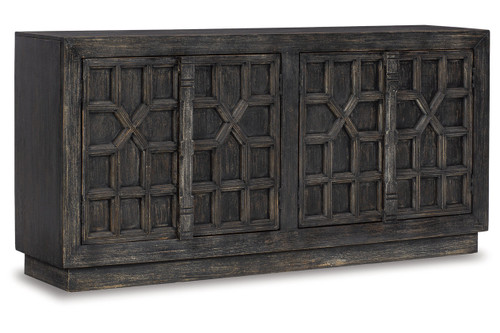 Roseworth Distressed Black Accent Cabinet (A4000309) by Ashley