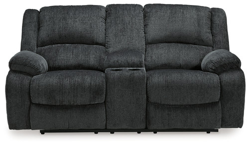 Draycoll - Slate - Reclining Loveseat with Console (7650494) by Ashley