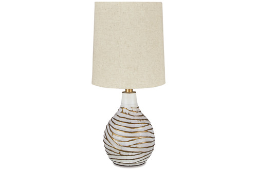 Aleela White/Gold Finish Table Lamp (L204194) by Ashley