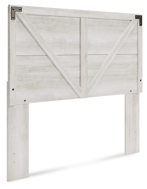 Shawburn - Whitewash - Queen Crossbuck Panel Headboard (EB4121-157) by Ashley