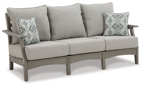 Visola - Gray - Outdoor Sofa with Cushion (P802-838) by Ashley