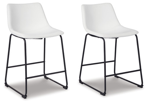 Centiar - White - Counter Height Bar Stool (Set of 2) (D372-724) by Ashley