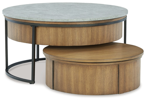 Fridley - Gray/Brown/Black - Nesting Coffee Table (Set of 2) (T964-8) by Ashley