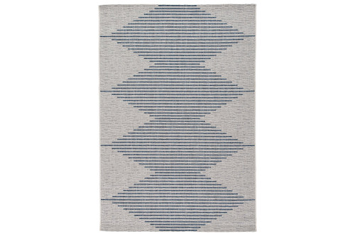 Alverno - White/Blue - 7'10" x 10'2" Rug (R405001) by Ashley