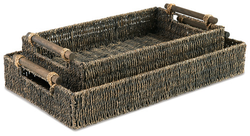 Halima - Antique Gray - Tray (Set of 2) (A2000466) by Ashley
