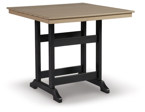 Fairen Trail - Black/Driftwood - Outdoor Counter Height Dining Table (P211-632) by Ashley
