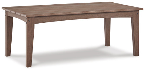 Emmeline - Brown - Outdoor Coffee Table (P420-701) by Ashley