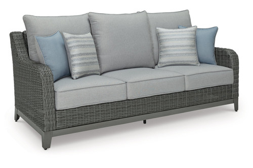 Elite Park Gray Outdoor Sofa with Cushion (P518-838) by Ashley