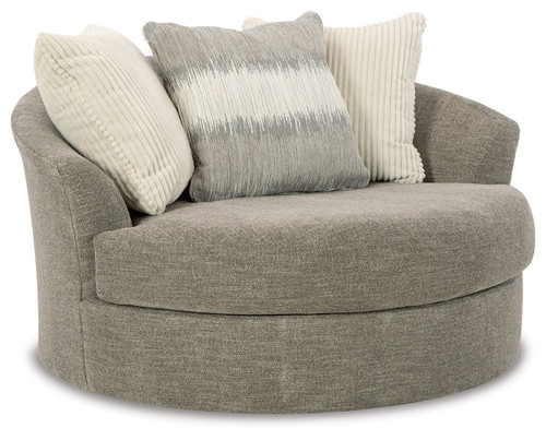 Creswell - Stone - Oversized Swivel Accent Chair (1530521) by Ashley
