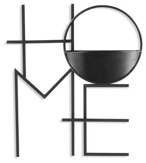 Dunster - Black - Wall Planter On Stand (A8010368) by Ashley