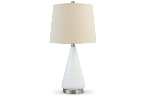 Ackson White/Silver Finish Table Lamp (Set of 2) (L177954) by Ashley