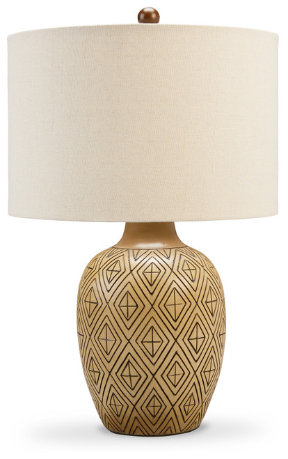 Jairgan - Tan/Black - Table Lamp (Set of 2) (L243294) by Ashley