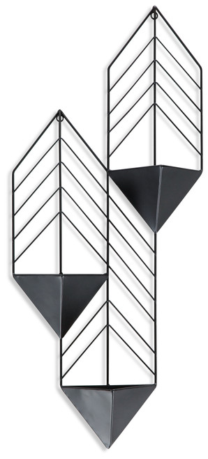 Dashney - Black - Wall Planter On Stand (A8010367) by Ashley