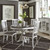 Allyson Park - Wirebrushed White w/ Charcoal Tops - 5 Piece Pedestal Table Set (417-DR-5PDS) by Liberty Furniture