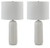 Clarkland - White - Table Lamp (Set of 2) (L177974) by Ashley