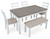 Stonehollow - White/Gray - Dining Table and Chairs with Bench (Set of 6) (D382-325) by Ashley