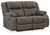 First Base - Gunmetal - Reclining Loveseat (6880486) by Ashley