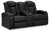 Caveman Den - Midnight - Power Reclining Loveseat with Console (9070318) by Ashley