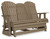 Hyland wave - Driftwood - Outdoor Glider Loveseat (P114-835) by Ashley