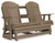 Hyland wave - Driftwood - Outdoor Glider Loveseat (P114-835) by Ashley
