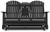 Hyland wave - Black - Outdoor Glider Loveseat (P108-835) by Ashley