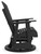 Hyland wave - Black - Outdoor Swivel Glider Chair (P108-820) by Ashley