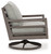 Hillside Barn - Gray/Brown - Outdoor Swivel Lounge with Cushion (P564-821) by Ashley