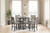 Wrenning - Gray - Counter Height Dining Table and 4 Barstools (Set of 5) (D425-223) by Ashley