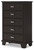Covetown - Dark Brown - Chest of Drawers (B441-46) by Ashley