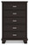 Covetown - Dark Brown - Chest of Drawers (B441-46) by Ashley