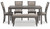 Wrenning - Gray - Dining Table and 4 Chairs and Bench (Set of 6) (D425-325) by Ashley