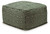 Abacy - Green/Ivory - Pouf (A1001053) by Ashley