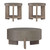 Affinity - Dusty Taupe w/ Concrete Tops - 3 Piece Set (674-OT-3PCS) by Liberty Furniture