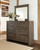 Juararo - Dark Brown - Dresser and Mirror (B251B1) by Ashley