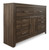 Juararo - Dark Brown - Dresser and Mirror (B251B1) by Ashley