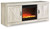 Bellaby - Whitewash - 63" TV Stand with Fireplace (W331W4) by Ashley